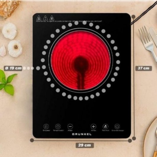 Placa de cocción por infrarrojos Grunkel IFR-2000 2000W 29×37 cm