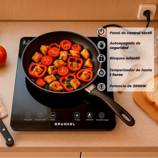 Placa de cocción por infrarrojos Grunkel IFR-2000 2000W 29×37 cm