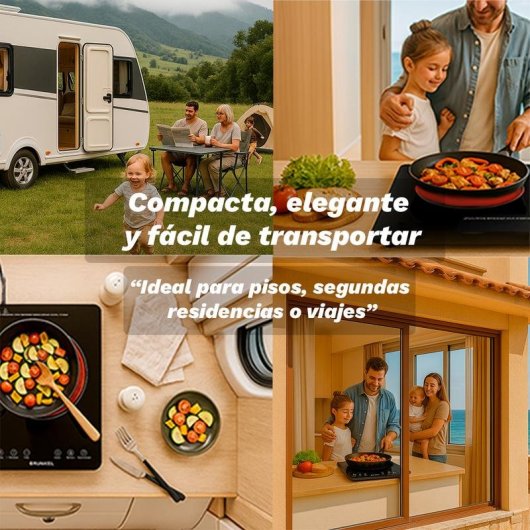 Placa de cocción por infrarrojos Grunkel IFR-2000 2000W 29×37 cm