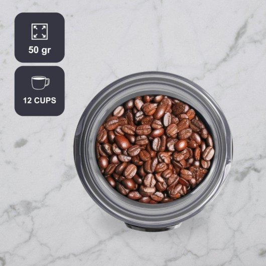 Molino Eléctrico Black+Decker 150W Cuchillas Acero Inoxidable 50g Recogecables