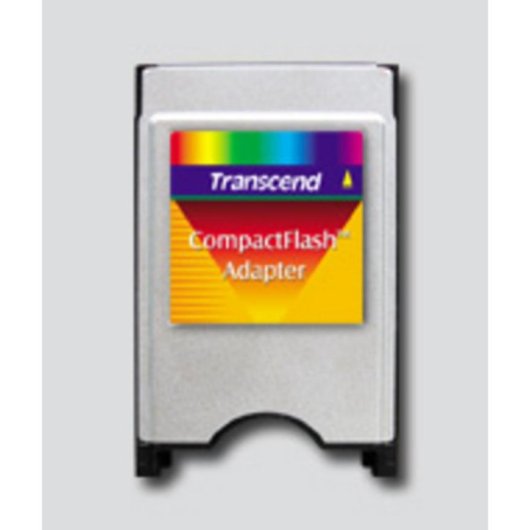 Lecteur de cartes Transcend Adaptateur CompactFlash vers PCMCIA Argenté