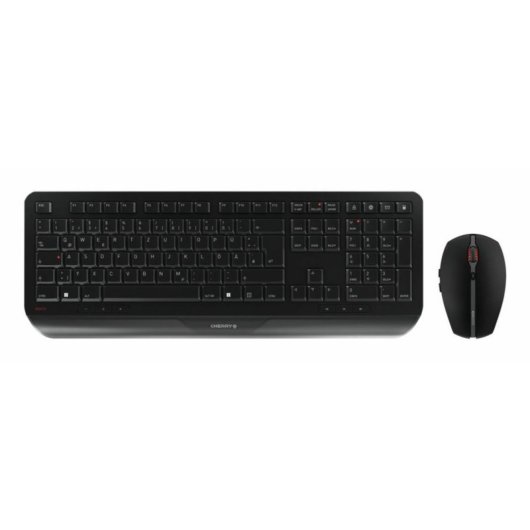 Teclado Cherry Gentix Desktop inalámbrico completo con ratón y descanso de muñecas