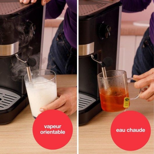 Cafetera Espresso Solac Taste Slim Basic 1,2 L 20 Bares con vaporizador orientable