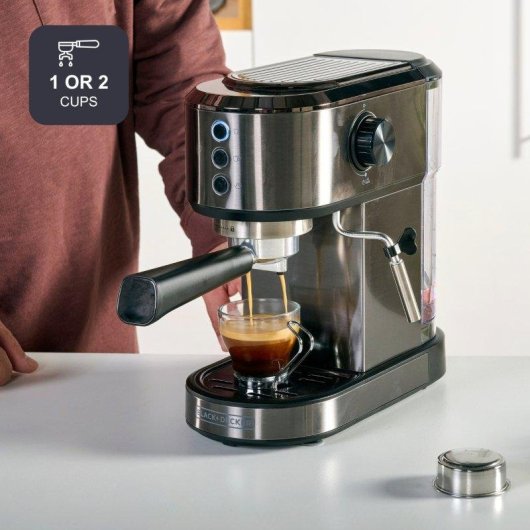 Cafetera Espresso Black & Decker BXCO1350E 1L 20 Bares con vaporizador orientable