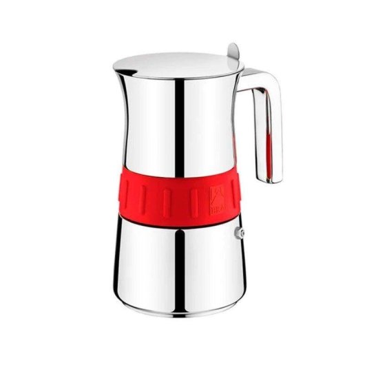 Cafetera Italiana Isogona-Bra Elegance Red 6 Tazas