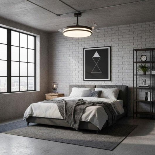 Deckventilator Dune Eco Shakespeare 72W 4 klappbare Flügel schwarz Ø108 cm