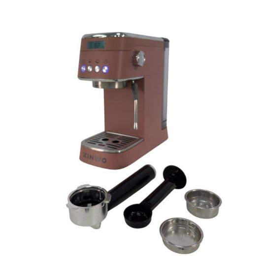 Cafetera espresso Xinwo Hanoi 1,2L 20 bares 1350W con espumador de leche y vaporizador integrado, diseño compacto