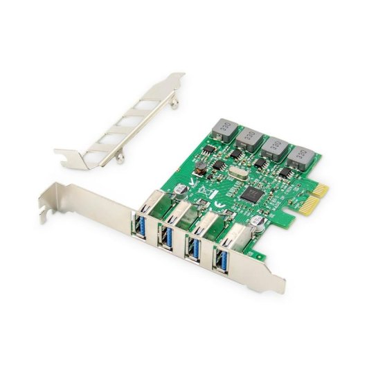 Tarjeta de expansión USB 3.0 Digitus 4 puertos PCIe Perfil bajo