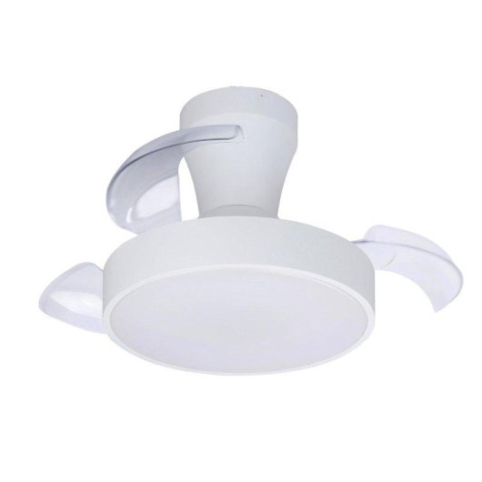 Ventilador de Teto Retrátil Klack XS Branco 55cm Motor DC 30W Silencioso LED