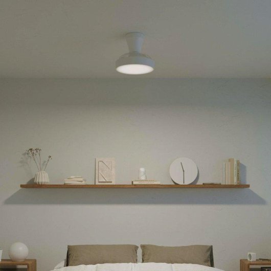 Ventilador de Teto Retrátil Klack XS Branco 55cm Motor DC 30W Silencioso LED