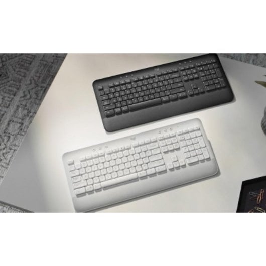 Tastatur Logitech Signature K650 Membran kabellos Bluetooth mit Handballenauflage und Multimediatasten