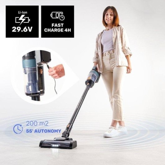 Aspiradora sin Cable Taurus Homeland Ultimate Digital 400W 55 min Triple Filtración LED