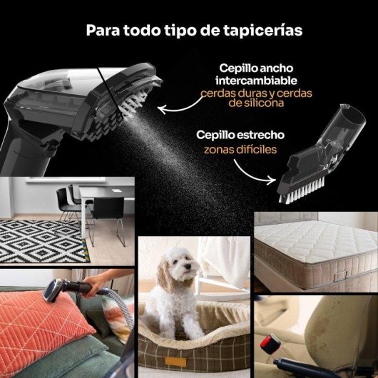 Aspirador de Tapicerías Mellerware Cleany Carpet 600W 13000Pa Doble Depósito