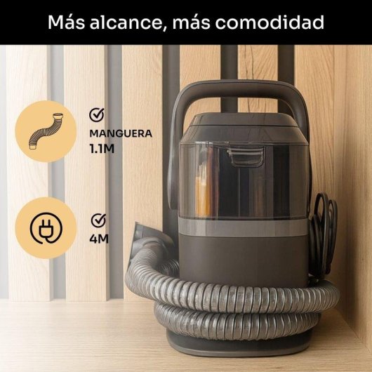 Aspirador de Tapicerías Mellerware Cleany Carpet 600W 13000Pa Doble Depósito