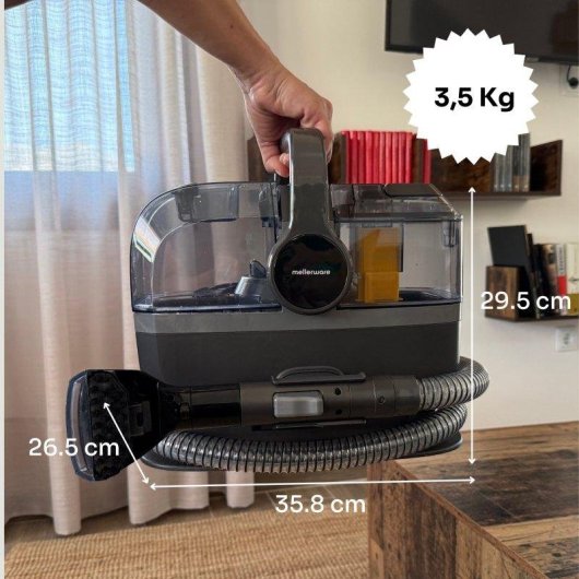 Aspirador de Tapicerías Mellerware Cleany Carpet 600W 13000Pa Doble Depósito