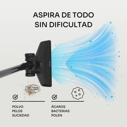 Aspirador Escoba Mellerware Cleany 600W con Cable Boquilla 2 en 1 0,9L