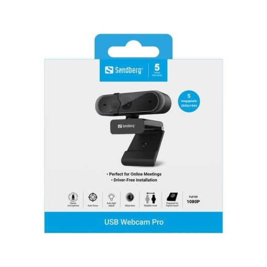 Fotocamera Web USB Sandberg Pro Full HD 1080P 5 MP