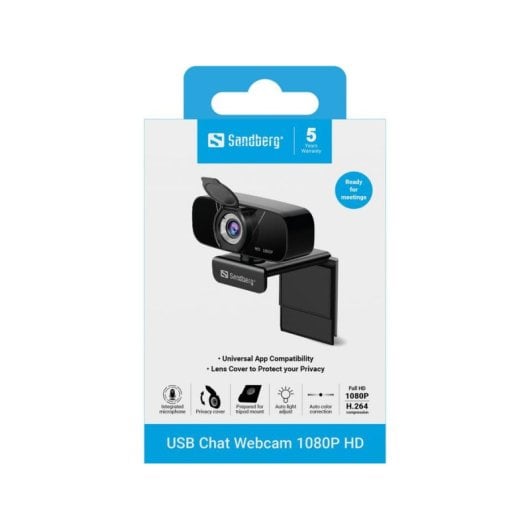 Webcam Sandberg 134-15 Full HD 1080P con Microfono Integrato