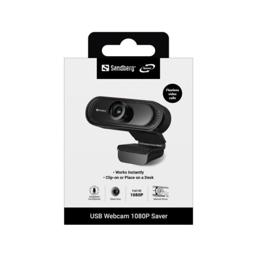 Caméra Web USB Sandberg 1080P Saver Full HD 2MP