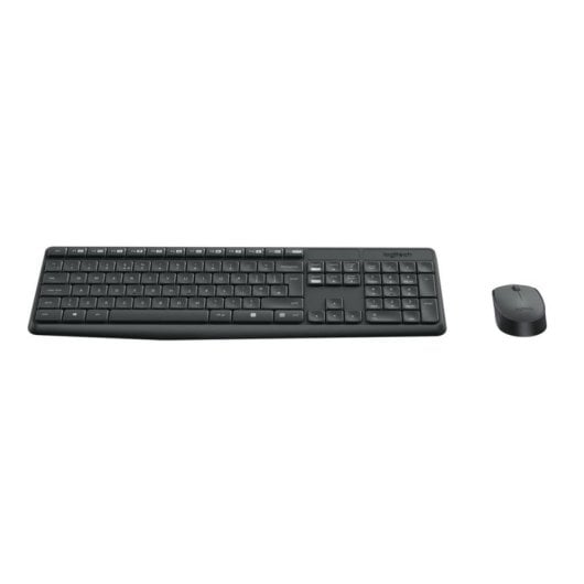 Tastiera Logitech MK235 wireless completa con mouse ottico grigio QWERTZ