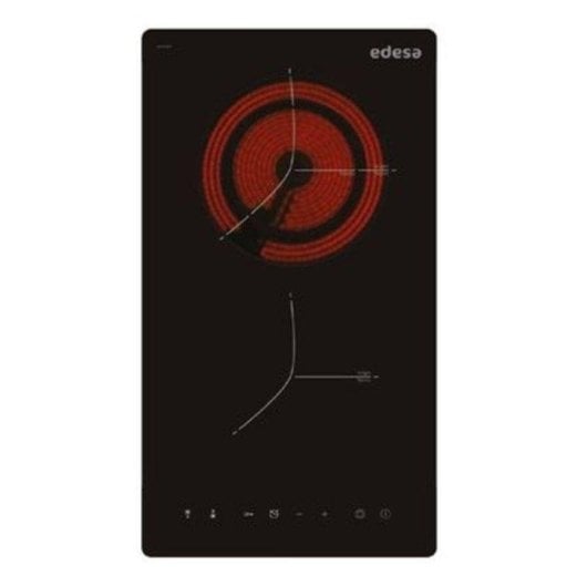 Encimera Edesa EVT-3220 B 2 zonas eléctricas cerámica vidrio negro integrada