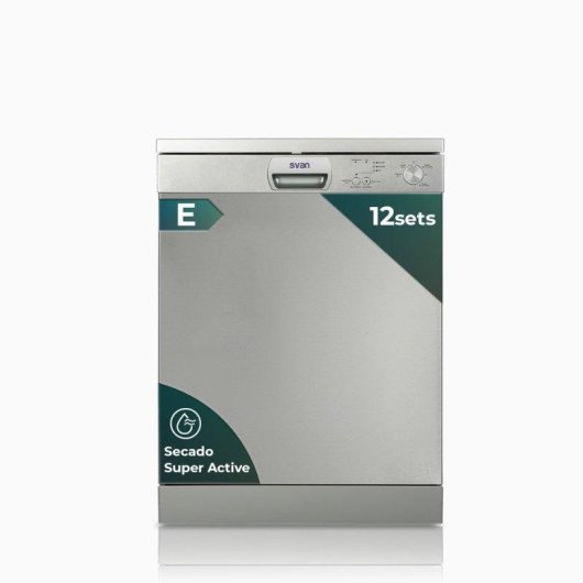 Lavavaisselle Svan SJ12600EX 12 Couverts Classe E Inox Séchage Super Active