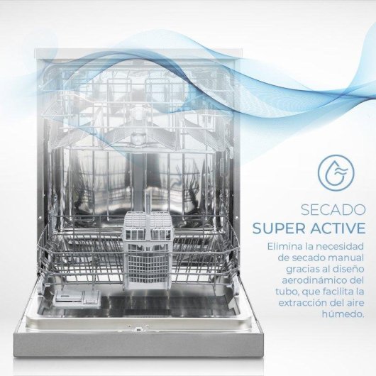 Lavavaisselle Svan SJ12600EX 12 Couverts Classe E Inox Séchage Super Active