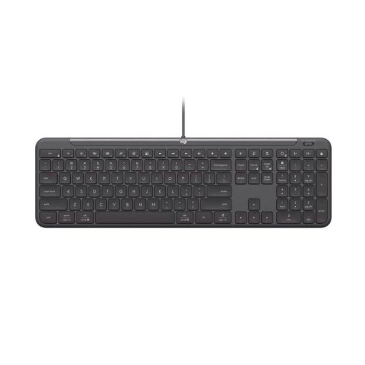 Teclado Logitech Signature Slim K620 com fio completo switch tesoura USB-C grafite