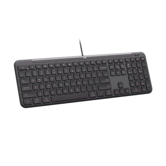 Teclado Logitech Signature Slim K620 com fio completo switch tesoura USB-C grafite