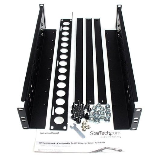 Carril de rack StarTech.com 2U Universales Profundidad Ajustable 19"
