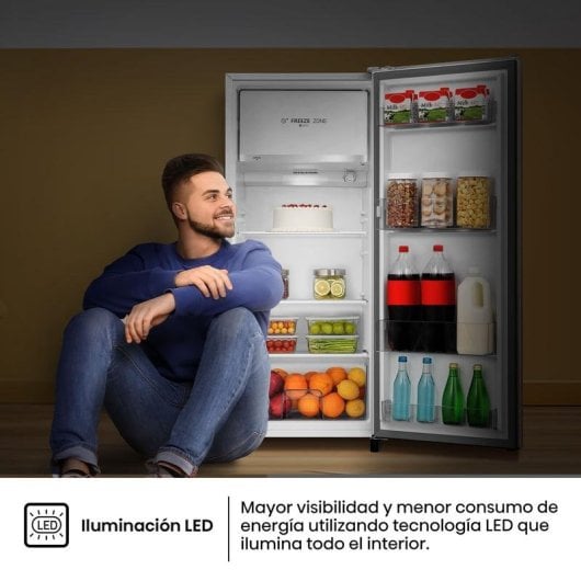 Frigorífico Una Puerta Hisense RR220D4BWE Defrost 126.5cm 165L E Blanco