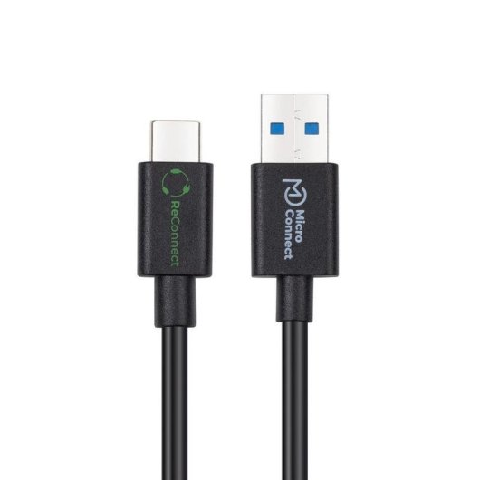 Cable USB Microconnect ECO-USB3.2CA1 1 m USB A vers USB C USB 3.2 Gen 2 Noir