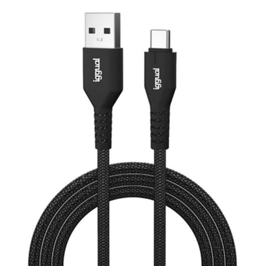 Cable USB IGGUAL IGG320006 USB-A a USB-C 1,8 m USB 2.0 480 Gbit/s Negro
