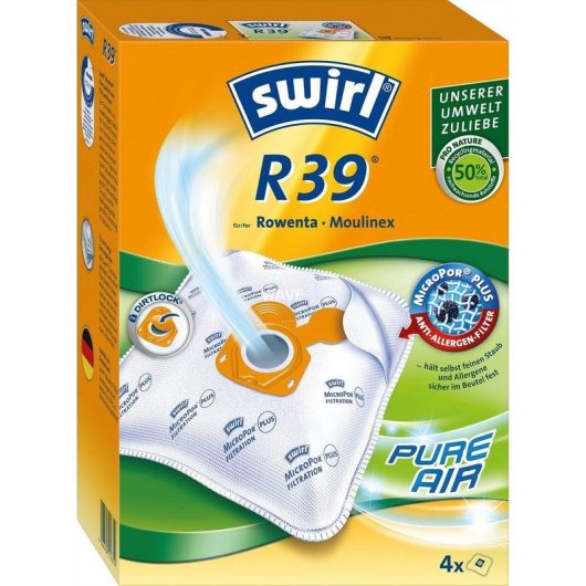 Bolsa para el polvo Rowenta Swirl R 39 MicroPor Plus 4 piezas