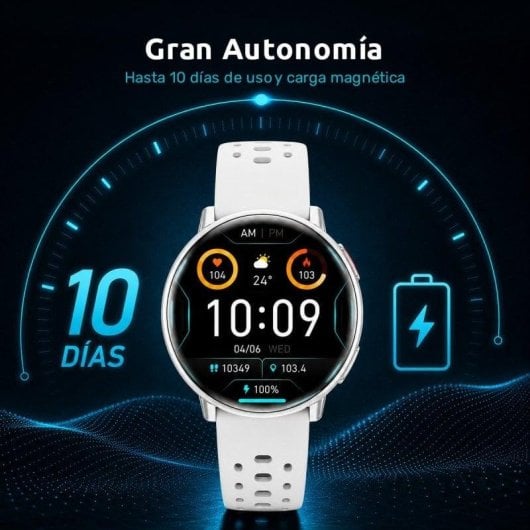 Nilait Watch Nova PRO Reloj smartwatch AMOLED con GPS (Blanco)
