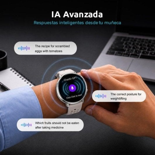 Nilait Watch Nova PRO Reloj smartwatch AMOLED con GPS (Blanco)