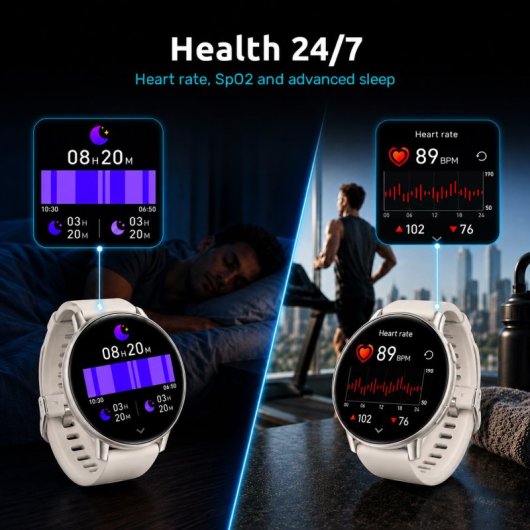 Nilait Watch Nova Pro Smartwatch AMOLED 1.43" GPS Integrado IA Llamadas Bluetooth IP68 (Blanco)