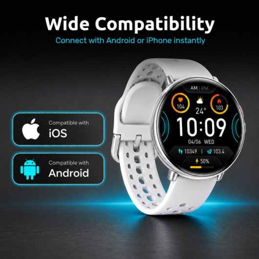 Nilait Watch Nova Pro Smartwatch AMOLED 1.43" GPS Integrado IA Llamadas Bluetooth IP68 (Blanco)