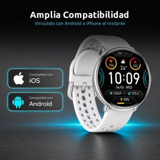 Nilait Watch Nova PRO Reloj smartwatch AMOLED con GPS (Blanco)