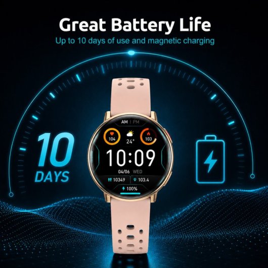 Nilait Watch Nova Pro Smartwatch AMOLED 1.43" GPS Integrado IA Llamadas Bluetooth IP68 (Rosa)