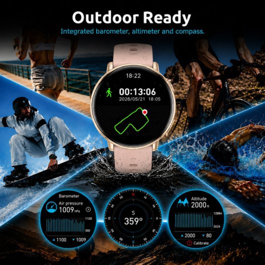 Nilait Watch Nova Pro Smartwatch AMOLED 1.43" GPS Integrado IA Llamadas Bluetooth IP68 (Rosa)