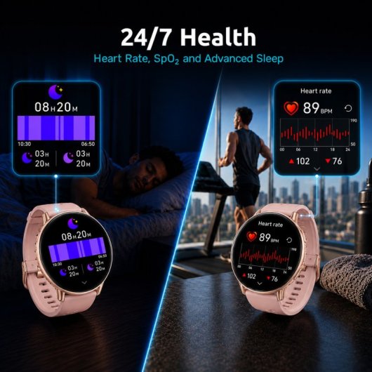 Nilait Watch Nova Pro Smartwatch AMOLED 1.43" GPS Integrado IA Llamadas Bluetooth IP68 (Rosa)