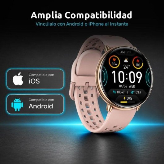 Nilait Watch Nova PRO Reloj smartwatch AMOLED con GPS (Rosa)
