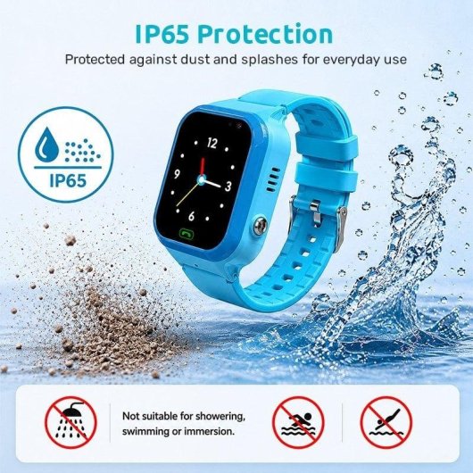 Nilait Kids Watch Safe GPS Smartwatch Infantil 4G con Videollamadas, Llamadas y Botón SOS Azul