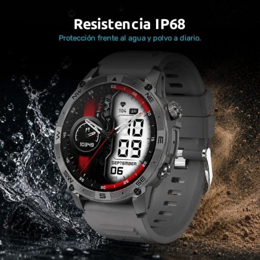 Nilait Watch Commeta One smartwatch AMOLED con GPS de alto rendimiento (Gris)