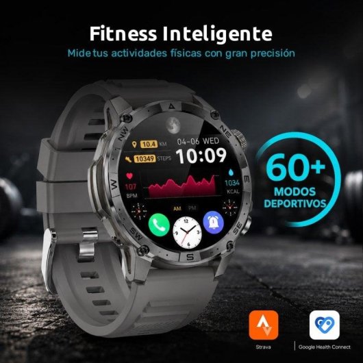Nilait Watch Commeta One smartwatch AMOLED con GPS de alto rendimiento (Gris)