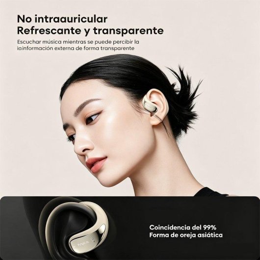 Auriculares Paxa Vogbuds 5 Pro Ai inalámbricos Bluetooth con Cancelación de Ruido, Asistente AI y diseño ergonómico negr