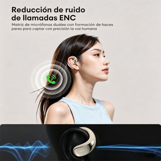 Auriculares Paxa Vogbuds 5 Pro Ai inalámbricos Bluetooth 5.4 con IA y baja latencia negros