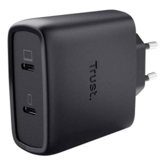Cargador Trust Maxo 65W GaN 2 puertos USB-C compacto