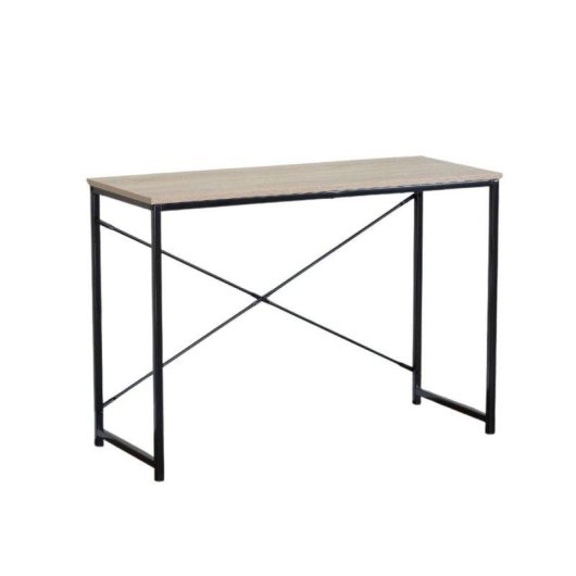 Escritorio Basik Line Bruma Estructura Metálica Negro/Natural 70x120x60 cm